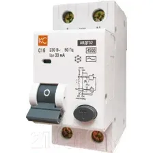 Дифференциальный автомат КС АВДТ-32 2P С 25А/30мА / 72614