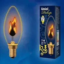 Лампочка Uniel IL-N-C35-3/RED-FLAME/E14/CL UL-00002981