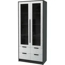 Шкаф-витрина Интерлиния Концепт КТ-ШВ2 Техно (антрацит/грей)
