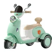 Детский электромотоцикл Pingxiang MW8601 6V4.5AH зелено-бежевый