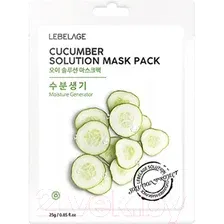Маска тканевая для лица LEBELAGE с экстрактом огурца, 25 г