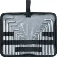НАБОР КЛЮЧЕЙ ИМБУСОВЫХ HEX-TORX, 18 ШТ., HEX 1,5 10 ММ, T10-T50, CRV, УДЛИНЕННЫЕ, САТИН.// MATRIX 12315
