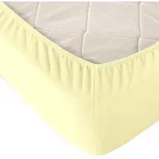 Простыня Alleri Трикотажная на резинке 80x200x20см (светло-желтый)