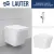 Унитаз подвесной Lauter Square с жестким сиденьем Soft Close 214903 + Breez 21GN7071CH (скрытое крепление)
