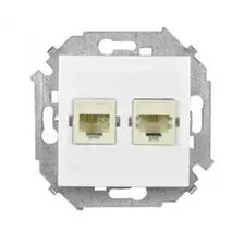 Розетка телефонная Simon 1591590-030 (белый)