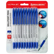 Набор шариковых ручек Brauberg 144056 (10шт, синий)