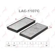 Салонный фильтр LYNXAUTO LAC-1107C BMW 7(E65 / 66) 03>