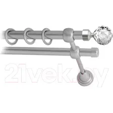 Карниз для штор Lm Decor Кристал 130 2р гладкий (сатин, 4м)