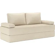 Бескаркасный диван Mebel-Ars Бруклин (бархат бежевый Star Velvet 6 Light Beige)