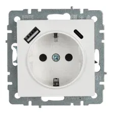 Розетка IEK Brite BR-R14-16-U22-018-K01