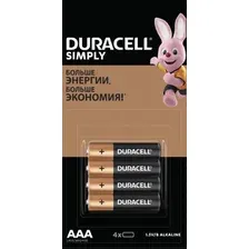 Батарейка DURACELL Simply AAA LR03 4 шт.