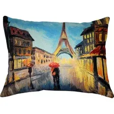 Подушка "Париж" (45x35 см; синяя; арт. 08-569)