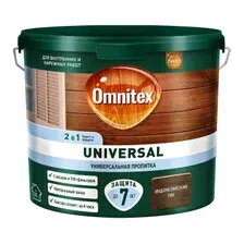 Пропитка защитно-декоративная OMNITEX Universal 2 в 1 индонезийский тик 2,5 л