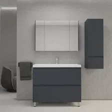 Symbolite Тумба под умывальник Манхэттен 100 Plus 2 ящика (графит)