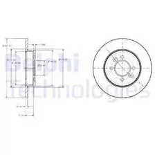 Тормозной диск DELPHI BG2694 полный , задняя ось