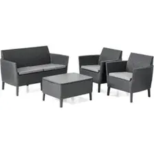 Набор садовой мебели Keter Salemo 2-Sofa Set 253220 (графит)