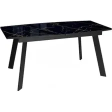Кухонный стол DikLine XLS160 Black (мрамор блэк)
