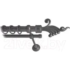 Карниз для штор Lm Decor Кения 023 2р витой (антрацит, 3м)