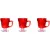 Набор кружек Herevin Paited Red Footed 131601-003 (3шт, красный)