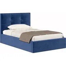Кровать Хочу Домой Римини 120x200 (темно-синий велюр 666)