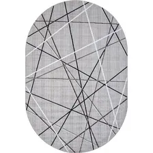 Ковер для жилой комнаты Merinos Silver F395-OVAL-GRAY (3x4)