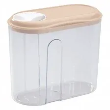 Ёмкость для сыпучих продуктов с дозатором 1л (бежевый)