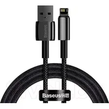 Зарядный кабель Baseus Tungsten Gold USB To Lightning / CALWJ-A01 (2м, черный)
