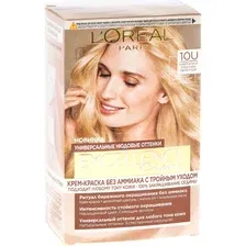 Крем-краска для волос без аммиака L'OREAL Excellence с тройным уходом, тон 10U, 255 г