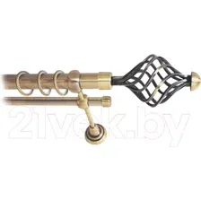 Карниз для штор Lm Decor Вираж 098 2р гладкий 25/16мм (антик, 2.8м)