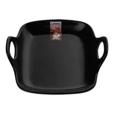 Тарелка-блюдо керамическая, 19х18.5х4.7 см, серия ASIAN, черная, PERFECTO LINEA