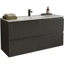 TERMINUS Тумба с умывальником Сицилия 120x62x45 с 2 ящиками SIC101202701601O (графит)