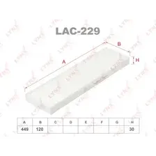 Салонный фильтр LYNXAUTO LAC-229 MINI 06-16