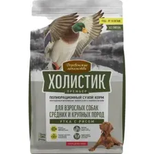 Деревенские лакомства Холистик Премьер для собак средних и крупных пород (Утка с рисом) 7 кг