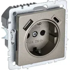 Розетка IEK Brite BR-R14-16-U22-018-K37