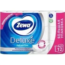 Туалетная бумага Zewa Deluxe Белая 3 слоя (12 рулонов)