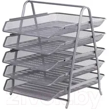 Лоток для бумаг BRAUBERG Germainum 237972 (серебряный)