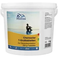 Химия для бассейна Chemoform Кемохлор T в таблетках по 200г 5кг
