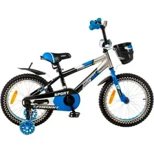 Детский велосипед Favorit Sport 18 SPT-18BL2 (черный/синий)