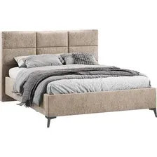 Кровать Трия каркас Делана Тип 1 160x200 (микровелюр Wellmart Dark Beige)
