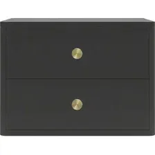 Тумба Shtabe Royal 5302 эко (черный/р.золото)