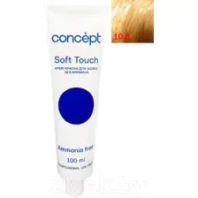 Крем-краска для волос Concept Soft Touch Безаммиачная 10.8 (100мл, серебристо-розовый)