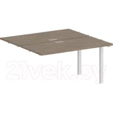 Комплект столов модульных Norden 120x123.8x75 / SG.211.OD.63.WH (белый/дуб темный)