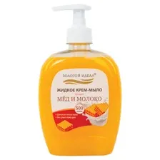 Мыло жидкое Золотой идеал Мед и молоко / 606787 (500г)