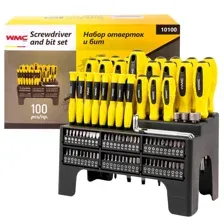 Набор отверток и бит WMC Tools 10100, 100 предметов