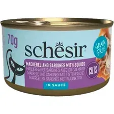 Влажный корм для кошек Schesir Grill Wholefood Скумбрия и сардины (70г)