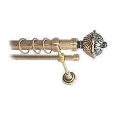 Карниз для штор Lm Decor Империя 168 2р гладкий 25/16мм (антик, 2.4м)