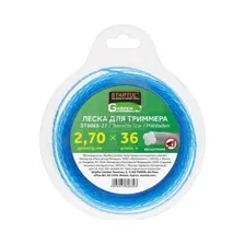 Леска для триммера d 2,7 мм x 36 м сечение бесшумная STARTUL GARDEN (ST6063-27)