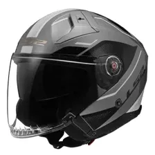 Мотошлем LS2 OF603 Infinity 2 Veyron (XS, серый/белый глянцевый)