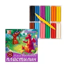 Пластилин мягкий восковой "Фантазия" 12 цветов