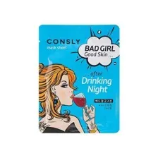 Маска тканевая для лица CONSLY Bad Girl Good Skin после вечеринки, 23 мл